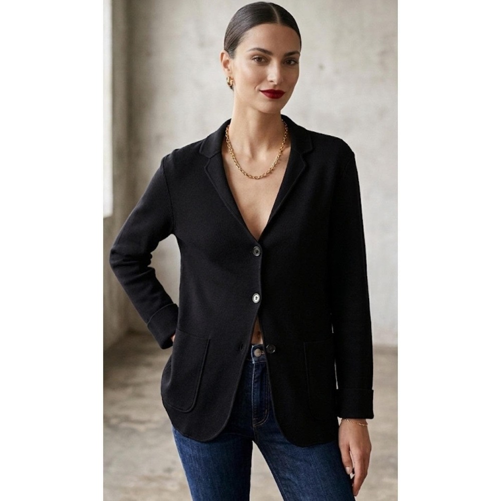 Prada Archive‎ 2000s Black Knitted Cardigan Blazer Jacket